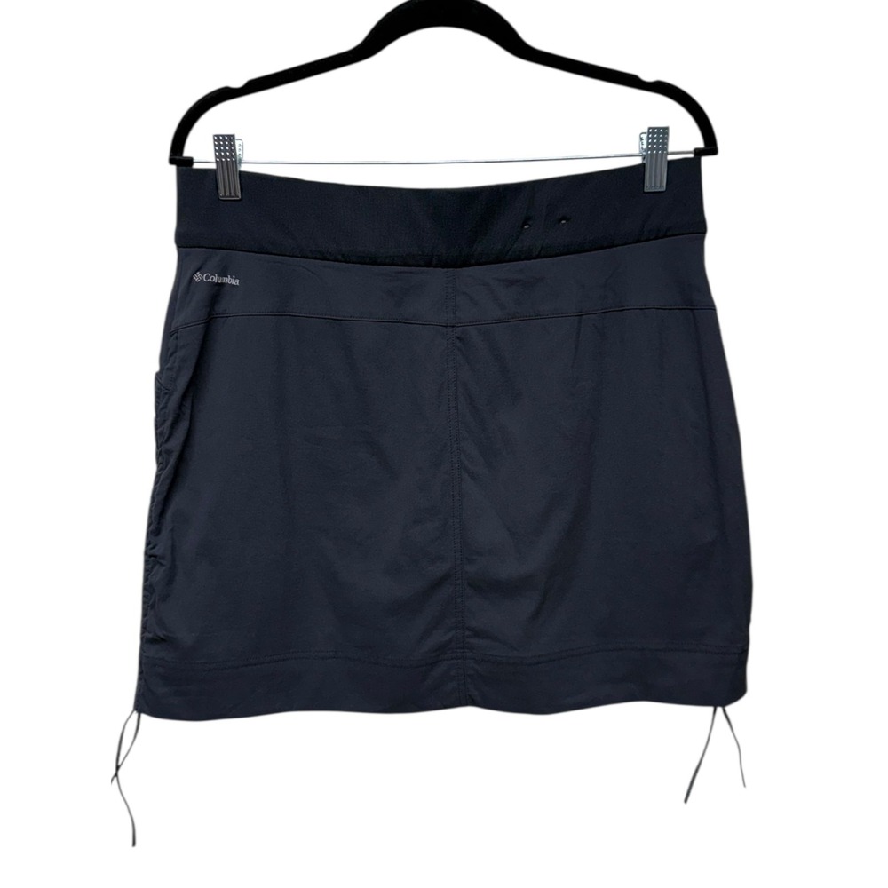 Columbia Women Skort Sz L Black Pull On Pocket Stretch Hiking Tennis Pickleball